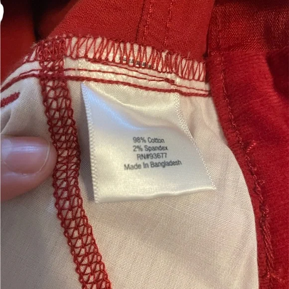 NWT bright red st. John’s Bay jeans straight leg - Picture 5 of 6